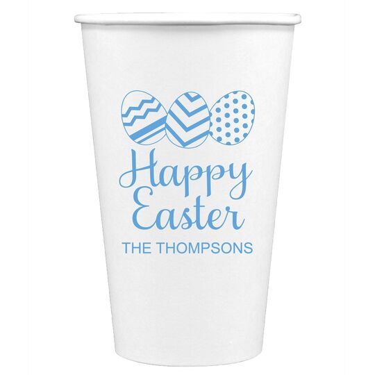 Decorated Easter Eggs Paper Coffee Cups